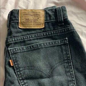 Vintage Black Levi Denim Shorts size 24